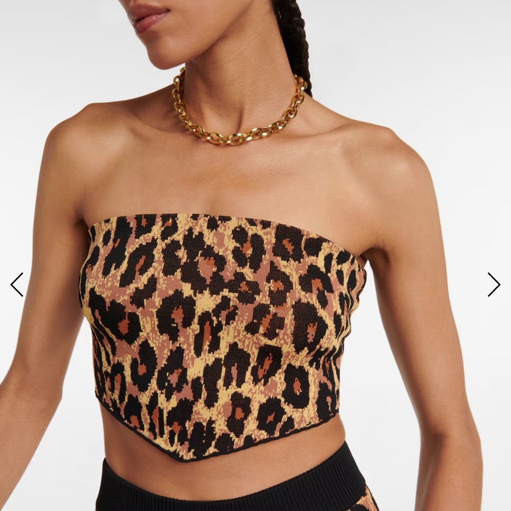 STAUD leopard-print tube top
